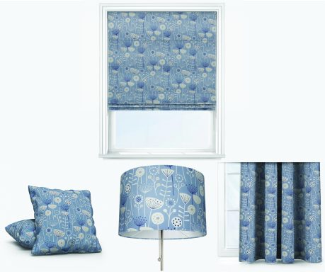 Fryetts Bergen Blue Roman Blind