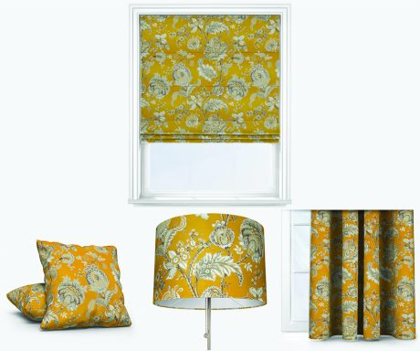 Ashley Wilde Prunella Ochre Roman Blind