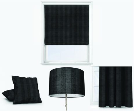 GB Mono Stripe Black Roman Blind