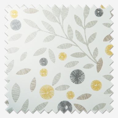 Louvolite Cotton Flower Ochre Roller Blind